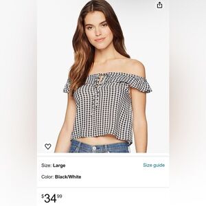 Billabong black and white top